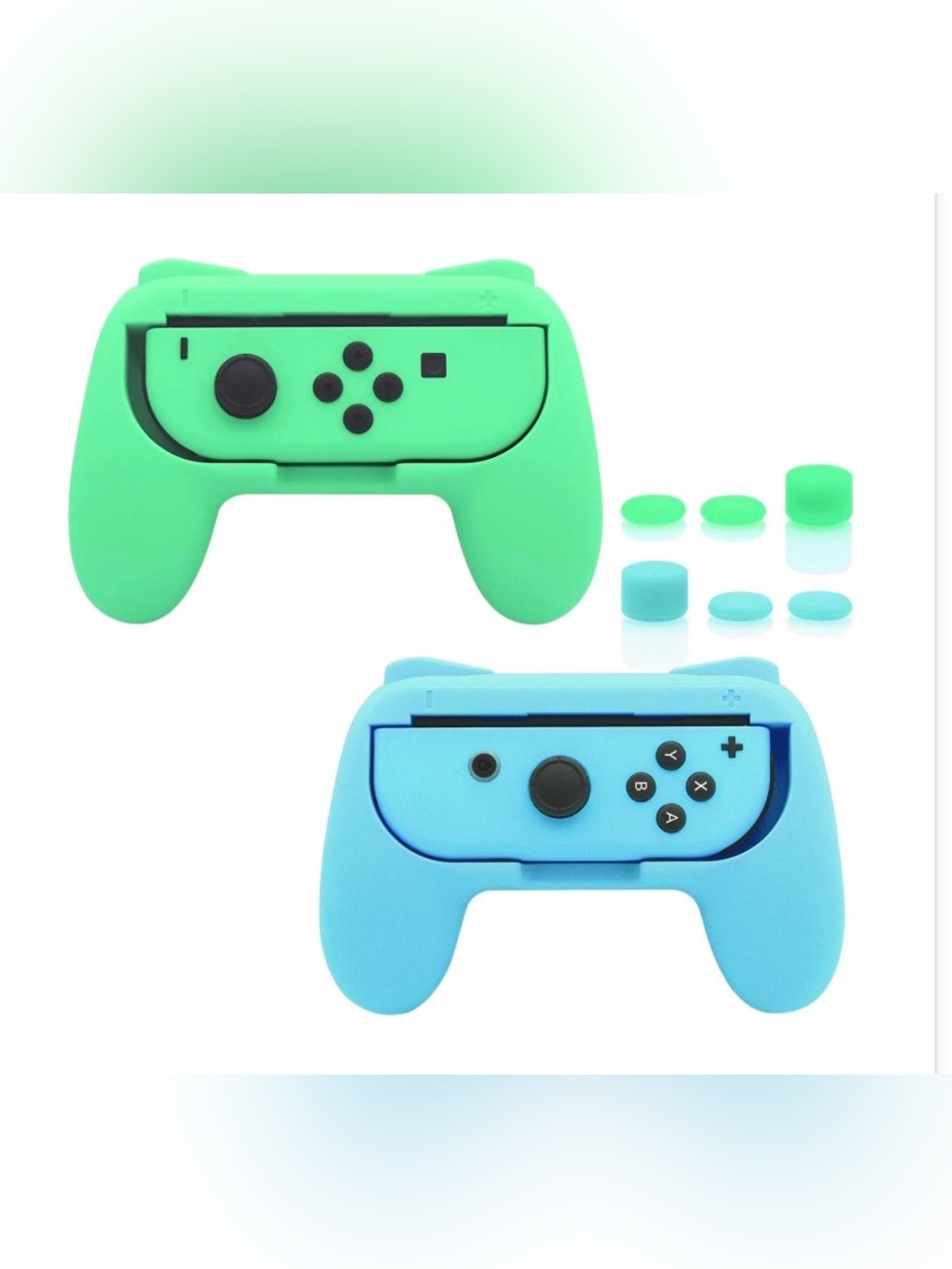 Joycon Controller Grip Set for Nintendo Switch & Nintendo Switch OLED Blue/Green